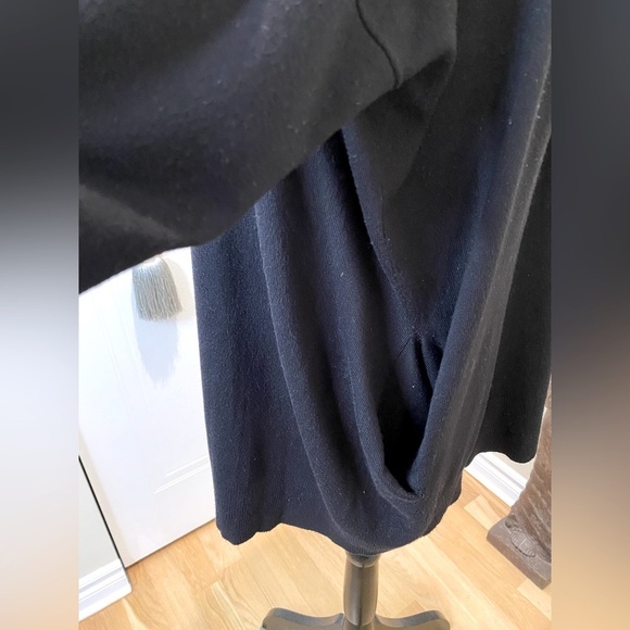 ✅Zara Knit 🧶 black w/ shiny gold finish zipper, pockets and shawl collar  🖤 - Picture 7 of 12